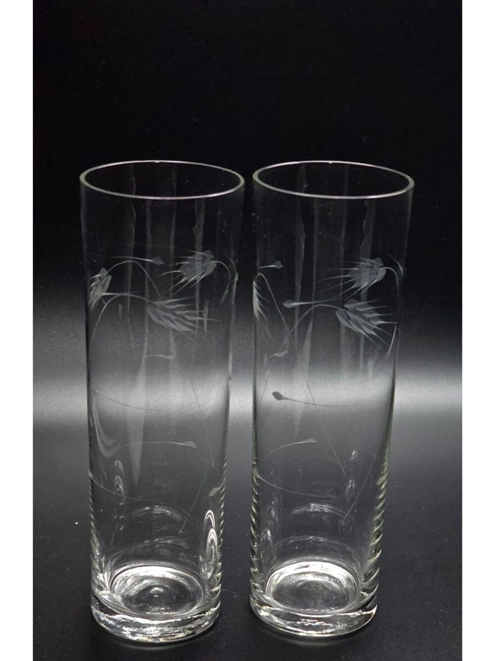 2 Vintage Craftsman Wheat Tom Collins Glasses 7.2" Mid Century Modern 50s Japan